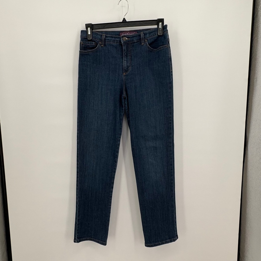 Gloria Vanderbilt Amanda Jeans Womens 8 Average Dark Wash High Rise Tapered Leg